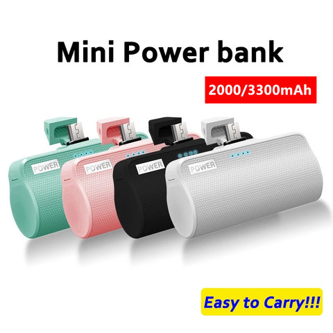 ZKFYS-Mini banco de energía portátil para iPhone, Xiaomi, HUAWEI, Samsung, paquete de batería externa, cargador de viaje ► Foto 1/6