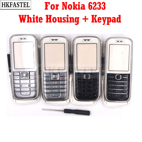 HKFASTEL para Nokia 6233 nuevo alta calidad completa carcasa para teléfono móvil + Inglés/ruso Teclado + con seguimiento ► Foto 1/6