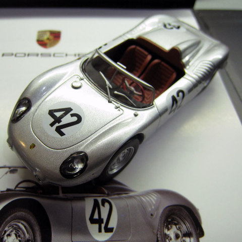 1:43 Porsche 718 RS60SPYDER Boxster deportes coche estático fundido a presión vehículos colección montar modelo de coche Juguetes ► Foto 1/5