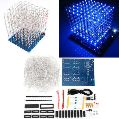 Kit DIY de luz LED 3D placa de circuito impreso parámetro estable impreso para 8x8x8CM cubos trípode para láser ► Foto 1/6