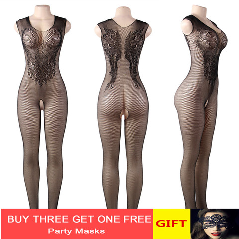 Disfraces sexy de mujer Lencería fetiche Lencería Bodysuits Lencería erótica caliente traje de cuerpo malla elástica cuerpo Bodystocking traje de cuerpo ► Foto 1/6