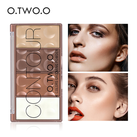 O.TWO.O paleta de Contorno de sombra de cara maquillaje en polvo de aseo 4 colores de larga duración maquillaje de cara contorno bronceador cosméticos ► Foto 1/6