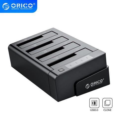 ORICO 6648US3-C USB 3,0 de 2,5 y 3,5 pulgadas SATA disco duro externo muelle 4-Bay fuera de línea Clon estación de acoplamiento Hdd-Negro ► Foto 1/6