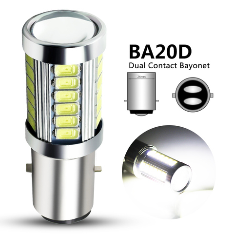 Bombilla LED H6 BA20D para faro delantero de motocicleta, luces DRL para moto, ATV, H6 ► Foto 1/5
