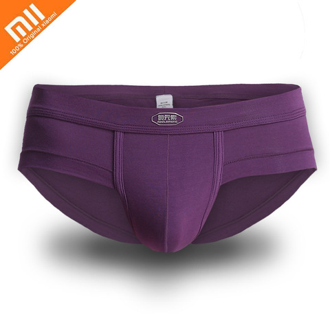 Xiaomi-ropa interior para hombre, calzoncillos modales convexos en U, Sexy, deportivos, absorbentes para el sudor, transpirables, bóxer de cintura baja, bragas, 3 uds. ► Foto 1/6