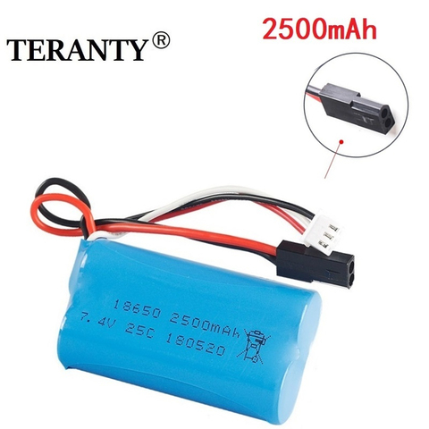 Batería de iones de litio de 18650 V, 7,4 Mah, 25C para helicóptero teledirigido MJX T40 T40C F39 F49 T39 Syma 2500, pieza para Dron BG1518 BG1513 BG1515 ► Foto 1/6