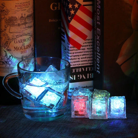 Cubitos de hielo con luz LED, 1/12 Uds., luz nocturna con sensor táctil colorido, envío directo Suministros De Decoración De Navidad ► Foto 1/6
