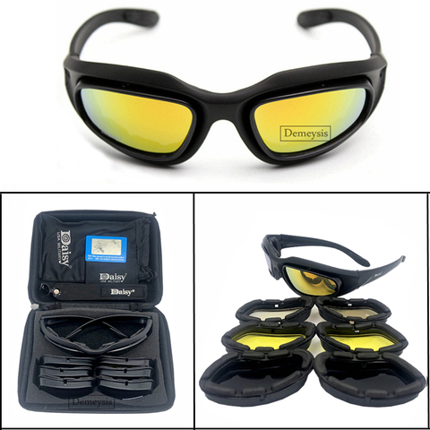Táctico gafas polarizadas 4 lente ejército gafas de sol con 4 Kit de lente para el deporte al aire libre motociclismo senderismo pesca de caza ► Foto 1/6