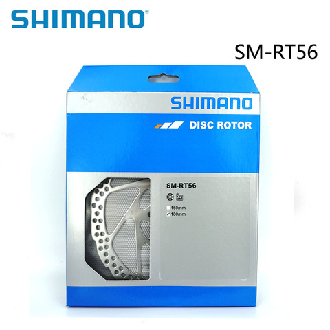 SHIMANO-Rotor de freno de disco SM RT56 para bicicleta de montaña, 6 tornillos, 160mm, 180mm, caja Original ► Foto 1/3