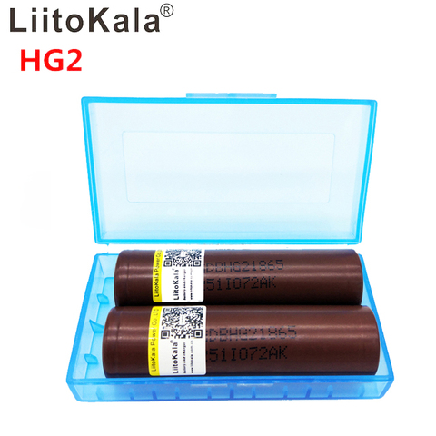 2 piezas LiitoKala Original HG2 2800 mah-3000 mah 3,7 V para E-cigarrillo batería 18650 25A recargable batería de alto o caja Mod ► Foto 1/6