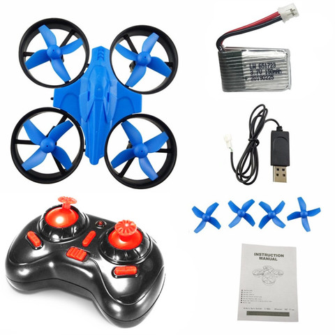 Eachine-Mini Dron de control remoto con batería H36, cuadricóptero de control remoto de 4 ejes, 2,4G, 4 canales, RTF, UFO, Compatible con E010 W, modo 3D-Flip/sin cabeza, 2 uds. ► Foto 1/1