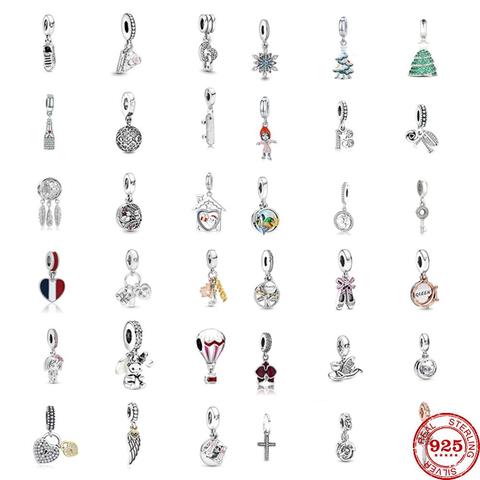 Dijes de Pandora originales, pulsera de plata de ley 925, corazón entrelazado, árbol familiar colgante, cuentas para bricolaje de joyería Berloque ► Foto 1/6