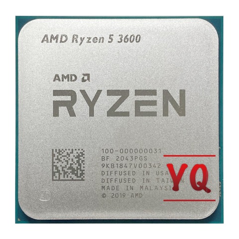 AMD-Procesador Ryzen de seis núcleos, dispositivo CPU 5 3600 R5 3600, 3,6 GHz, 12 hilos, 7NM, 65W, L3 = 32M 100-000000031, toma AM4 ► Foto 1/2