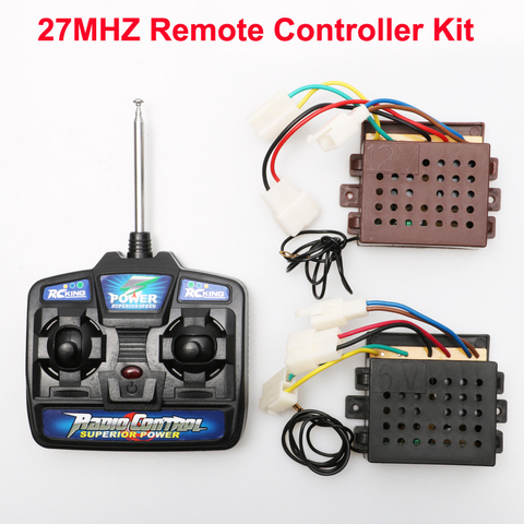 Juego de mando a distancia inalámbrico para niños, 4 canales, 27MHZ, 6V/12V, Antena del receptor, ruedas eléctricas ► Foto 1/6