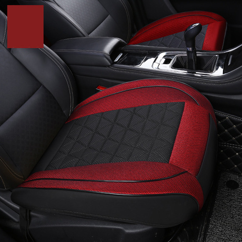 Funda de cuero 3D para asiento de coche, alfombrilla protectora de cojín delantero de lino para Interior de camión, Suv y furgoneta, novedad de 2022 ► Foto 1/6