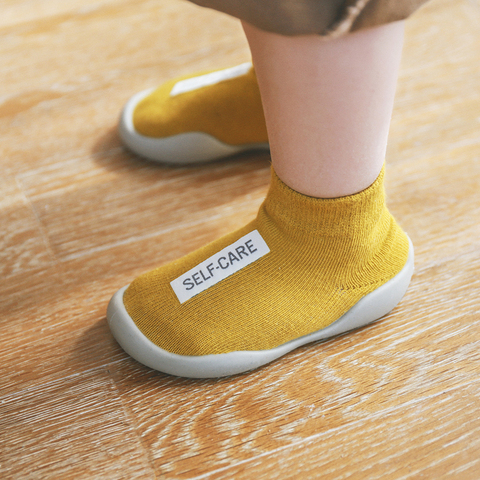 Zapatos de primeros zapatos Unisex para bebés que caminan, niño pequeño, primer andador, suela de goma suave, botines de punto antideslizantes ► Foto 1/6