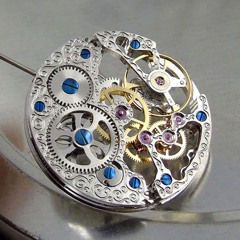 17 joyas de plata de Asia la mano Esqueleto-movimiento automático de Durable para ETA 6497 reloj movimiento de herramienta de la reparación de piezas ► Foto 1/4