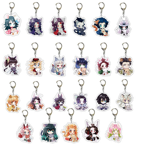Comprar Online Llavero Acrilico De Dos Caras Demon Slayer Kimetsu No Yaiba 23 Estilos Llavero Con Colgante De Anime Cosplay Alitools