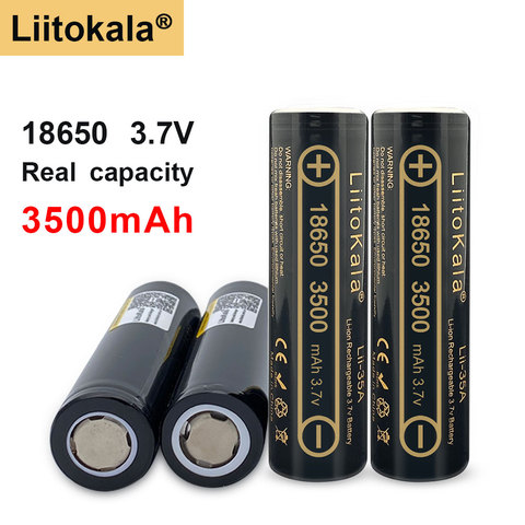 100% Original de alta calidad Liitokala Lii-35A 3,7 v 18650 batería 3500mah baterías recargables de 18650 para la batería de la linterna ► Foto 1/6