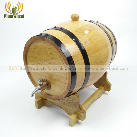 Barril de madera Vintage de 1,5 litros, 3 litros, Oak Home, grifo para barril de cerveza, dispensador Para Ron Pot Whisky Wine ► Foto 1/6