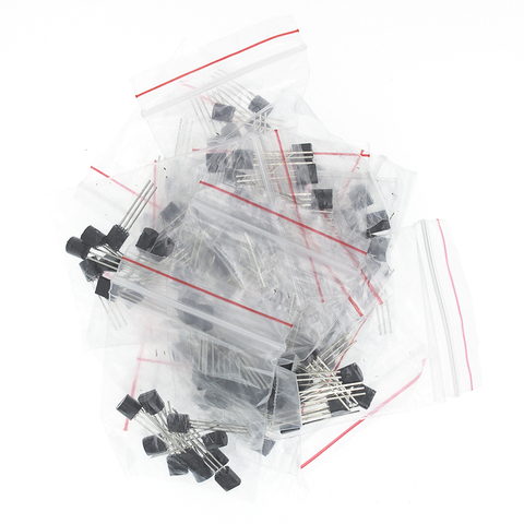 Transistor Kit surtido (92) 18 tipos * 10 Uds = 180 Uds 2N2222 S9013 S9014 S9015 S9018 S8050 S8550 5551 5401 2N3904 2N3906 C1815 ► Foto 1/6