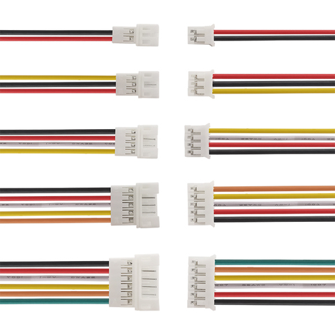 10 pares, 22 AWG de JST enchufe de 2 pines conector macho hembra Cable de alambre para RC BEC juguetes helicóptero DIY FPV Drone Quadcopter ► Foto 1/5