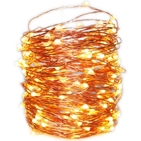 Guirnalda de luces LED de alambre de cobre, 50-500LED, para Navidad, Año Nuevo, decoración para fiesta de boda, 5/10/20/30/50M ► Foto 1/6