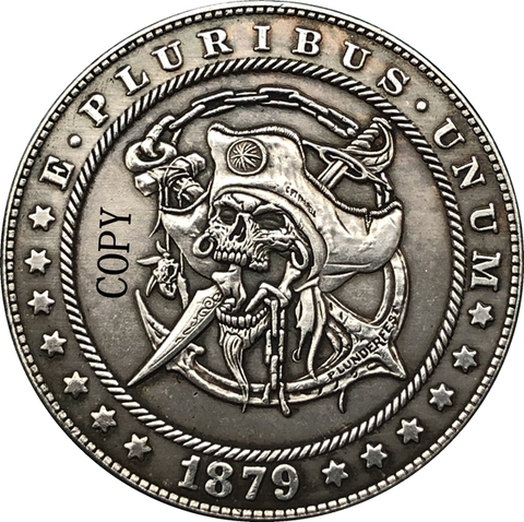 Hobo-Copia de moneda de níquel, 1879-CC, tipo dólar Morgan de EUA, 185 ► Foto 1/2