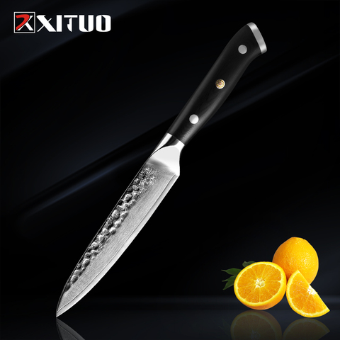 XITUO cuchillos Damasco cuchillo de Chef japonés cuchillo de cocina Damasco VG10 de acero inoxidable de cuchillos 5 