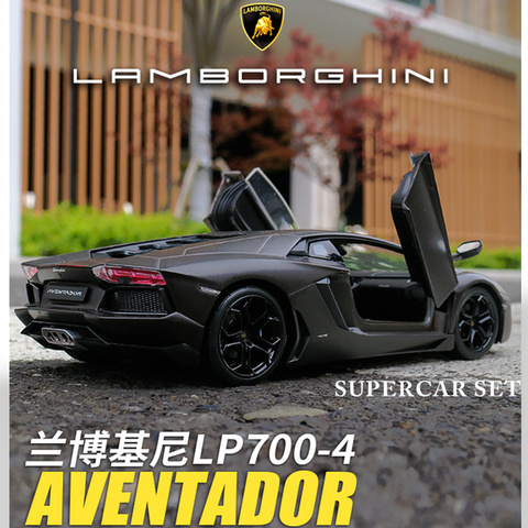 Welly-Coche en miniatura de aleación Lamborghini LP700 para niños, juguete de simulación de coche en miniatura, colección de decoración, regalo, modelo de fundición a presión, 1:24 ► Foto 1/6