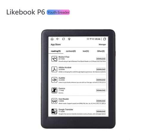 Likebook-lector de libros electrónicos P6, de 6 pulgadas, con doble color, frontlight, 1G/16GB, 8 núcleos, android 2022, novedad de 8,1 ► Foto 1/3