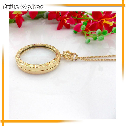 Colgante con lupa de cristal para mujer, colgante con lupa para leer, collar creativo, portátil, regalo decorativo, 1 unidad ► Foto 1/3