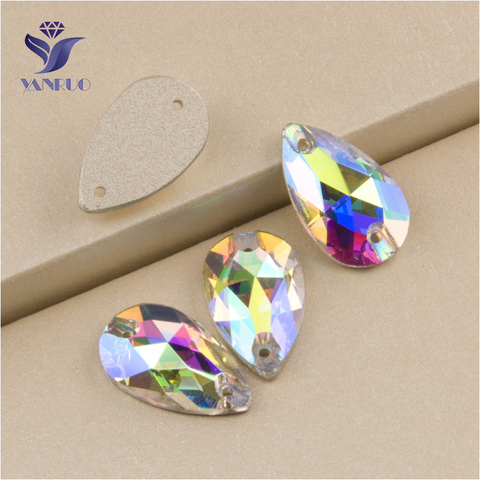 YANRUO-diamantes de imitación para costura, piedras para coser en todos los tamaños, AB Drop, piedras para coser, Strass, cristal, DIY, 3230 ► Foto 1/6