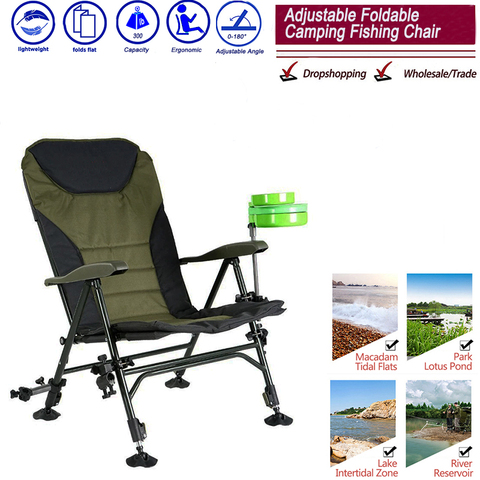 Playa con bolsa portátil plegable sillas pícnic al aire libre BBQ pesca Camping silla asiento Oxford tela ligera asiento para ► Foto 1/6