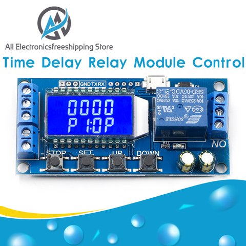 6-30V Micro USB Digital pantalla LCD Módulo de relé de retardo de tiempo temporizador de Control interruptor ciclo para XY-LJ02 ► Foto 1/6