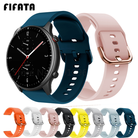 FIFATA-Correa de silicona para reloj inteligente Amazfit GTR 2, para Xiaomi Huami Amazfit GTR 42 47mm GTR2 GTS2 Bip U/S ► Foto 1/6