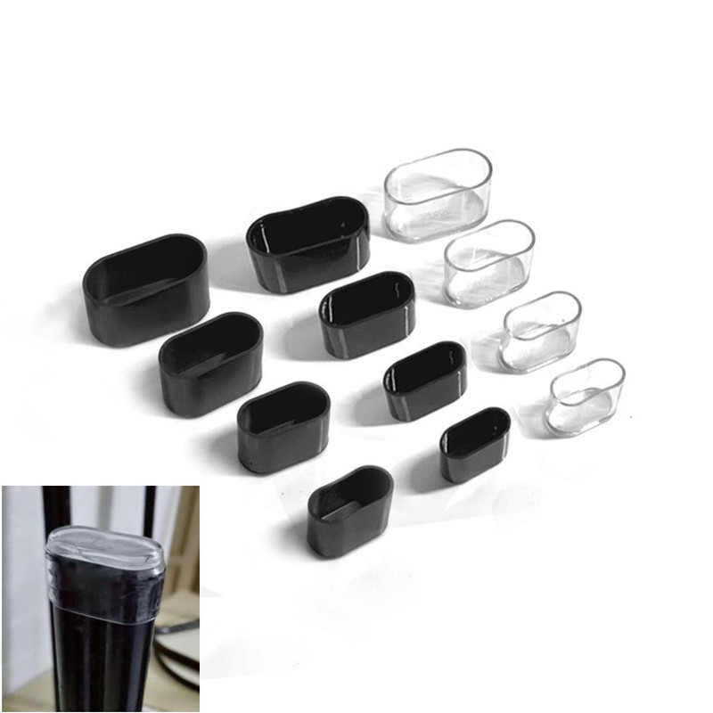 Cubierta de goma antideslizante para pies de mesa, tubo redondo para  protección de Silla, PVC negro