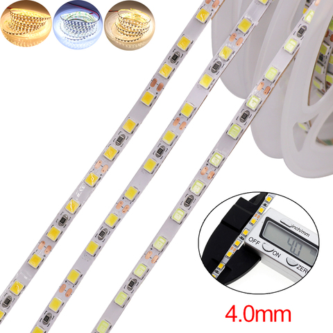 Tira de luces LED de 12V, 5M, SMD 2835, 120Led/m, cinta de luz Flexible de 4mm, PCB, tira de luz de fondo de alto brillo, 3 colores ► Foto 1/6