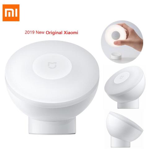 XIAOMI-Luz LED nocturna Mijia 2, lámpara magnética de atracción nocturna, 360 grados, 2 archivos, Sensor de movimiento corporal infrarrojo ajustable ► Foto 1/6