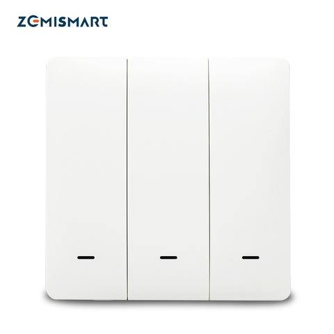 Zemismart WiFi empujar Swicth Tuya vida inteligente de Control de uno, dos, tres, las bandas 110v 220v Control de temporizador ► Foto 1/6