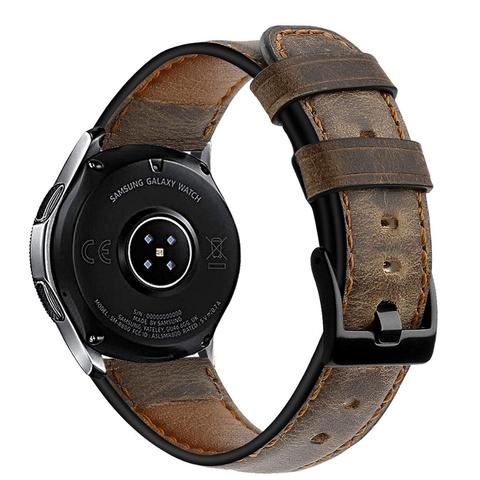 Correa de cuero genuino para samsung Galaxy watch 3, 46mm, pulsera Gear S3 frontier, Huawei watch 2 gte, 22mm ► Foto 1/5