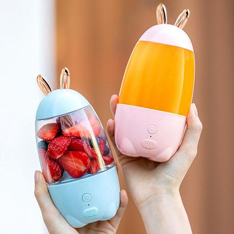 ¡Envío directo! Conejo encantador para el hogar, exprimidor portátil recargable por USB con forma de taza, licuadora, exprimidor portátil de frutas, tamaño mini ► Foto 1/6