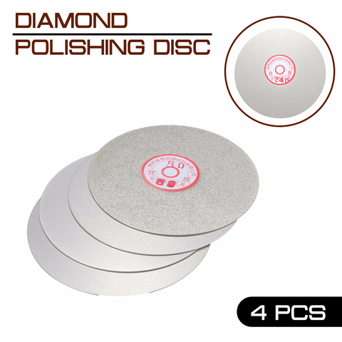 Disco de diamante para pulido 600 800 1200 3000 de 4 unids/set de molienda de grano de 6 