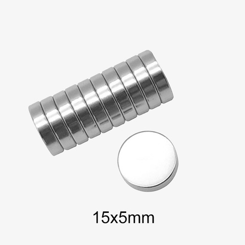 Imanes de neodimio permanente, disco magnético fuerte de 15x5mm, búsqueda redonda de 15x5mm, Magnet15 x 5mm, N35, 5/10/20/30/50 Uds. ► Foto 1/6