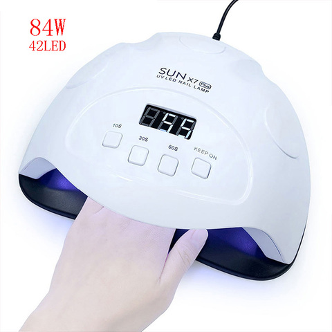 84W lámpara de uñas LED UV eléctrico secador de uñas 42LEDs lámpara secar TODO uñas de Gel, Sensor de infrarrojos manicura y pedicura, salón de uñas lámpara secador ► Foto 1/6