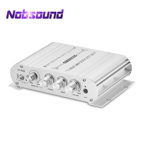 Nobsound-Mini amplificador de potencia HiFi de 2,1 canales, amplificador de Subwoofer para escritorio de casa/coche/estéreo marítimo, amplificador de Audio para altavoces de 40W ► Foto 1/6