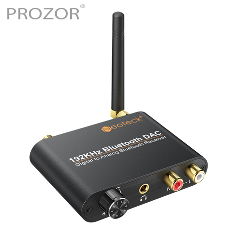PROZOR-Convertidor de Audio Digital Bluetooth 192kHz DAC, adaptador Coaxial Toslink a estéreo analógico, L/R RCA, 3,5mm, con Control de volumen ► Foto 1/6