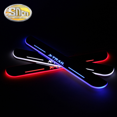 SNCN 4 Uds alféizar de puerta LED de coche para Nissan X-trail T32 2013 - 2022 Ultra-delgada acrílico LED dinámica Bienvenido luz desgaste de Pedal ► Foto 1/6