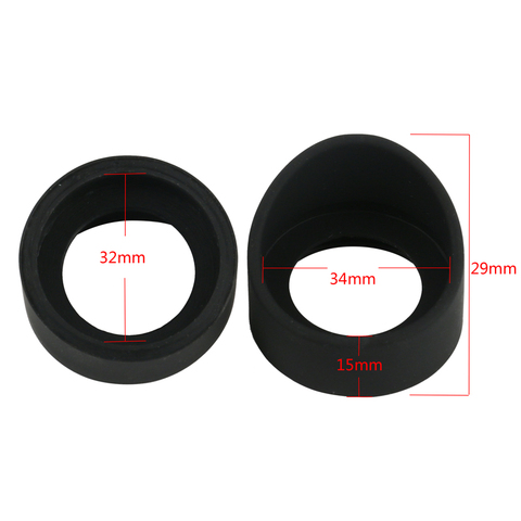 Cubierta de visor de goma, protector de 34mm de diámetro, 2 unids/set para telescopio Binocular, binoculares, microscopio estéreo biológico ► Foto 1/3