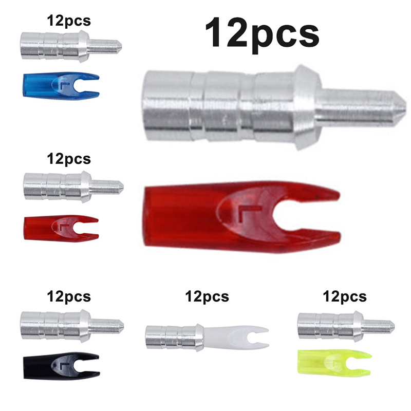 Juego de cola de aluminio para tiro con arco herramienta de tiro con flecha y Nock, para ID 6,2mm, DIY, extremo trasero, eje de flecha, arco recurvo compuesto, herramientas para exteriores ► Foto 1/6